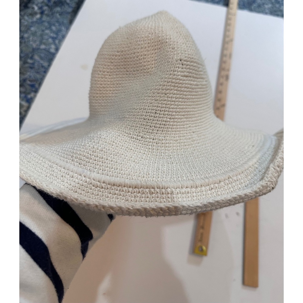 San Diego Hat Company Womens Cream Knit Floppy Wide Brim Sun Hat O/S RN122405